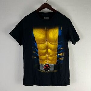 Marvel Wolverine 90s Costume Graphic Tee Men’s Medium Yellow X-Men Comic Shirt